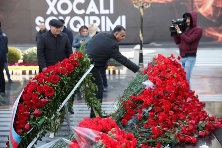 Azərbaycan ağır atletika yığmasının üzvləri Xocalı soyqırımı qurbanlarını yad edib