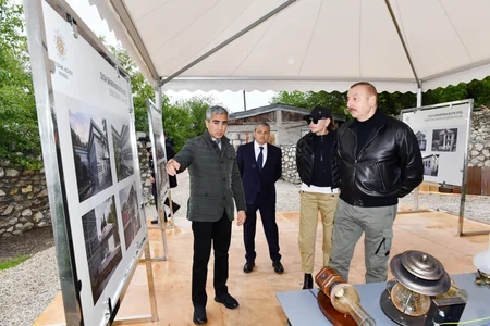 President Ilham Aliyev and First Lady Mehriban Aliyeva visit Shusha