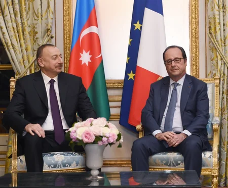 Azərbaycan və Fransa prezidentlərinin görüşü olub