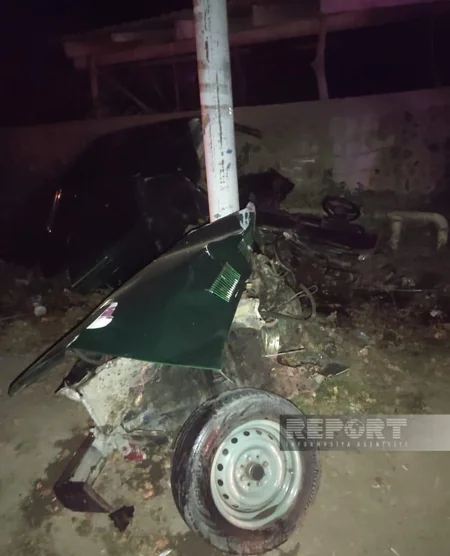 В Товузе произошло ДТП, есть погибший и пострадавший