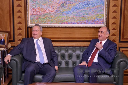 Azerbaijan`s FM meets Greek counterpart