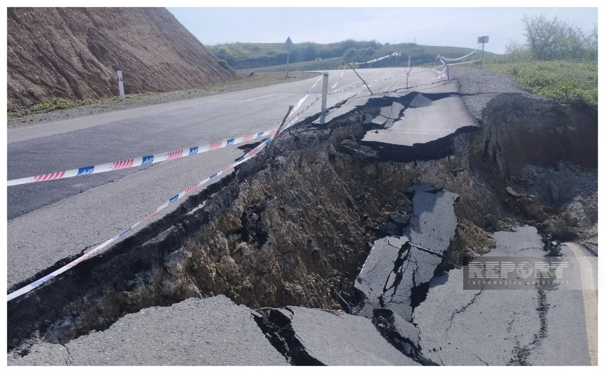 Şamaxıda torpaq sürüşməsi baş verib