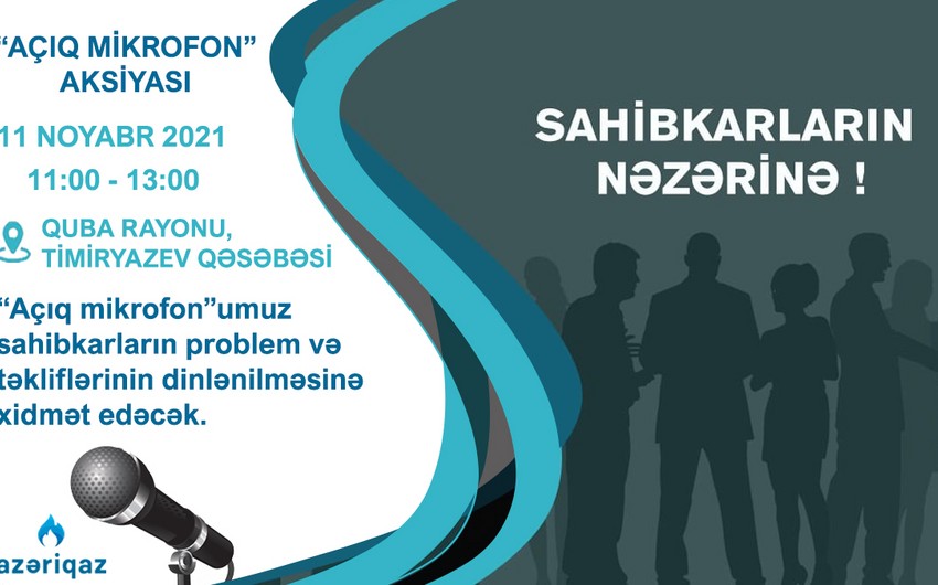 Azəriqaz Qubadakı sahibkarların problemlərini dinləyəcək