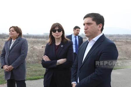 Представители агентств ООН ознакомились с ходом восстановительных работ в Агдаме