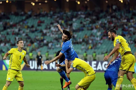 Azərbaycan yığması UEFA Millətlər Liqasındakı ilk oyununda heç-heçə edib - FOTOREPORTAJ