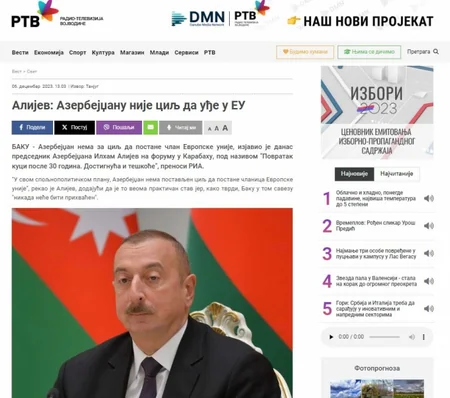 Prezident İlham Əliyevin Qarabağla bağlı forumda səsləndirdiyi fikirlər dünya mediasının diqqət mərkəzindədir