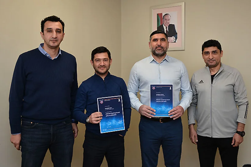 Azərbaycanlı futbol məşqçilərinə Pro lisenziyası təqdim olunub