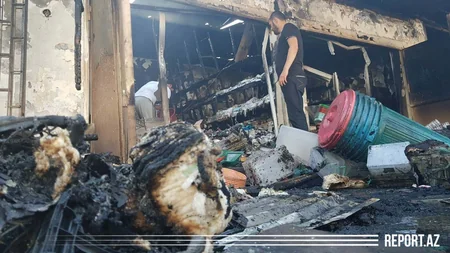На рынке в Гейчае произошел пожар