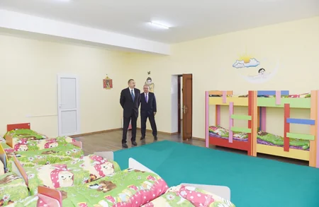 A newly built 100-seat kindergarten opens in Gobustan district