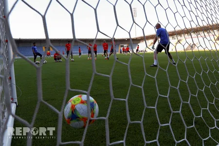 Azərbaycan millisi növbəti məşqini keçirib - FOTOREPORTAJ