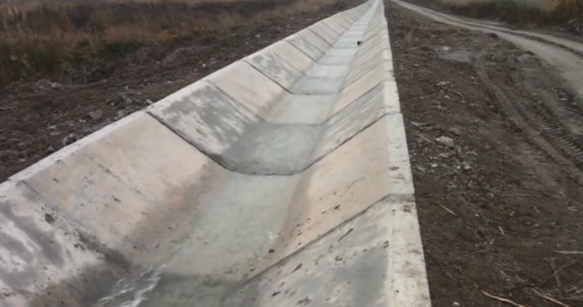 Cənub Muğan kanalının daha bir hissəsi beton üzlüyə alınıb 