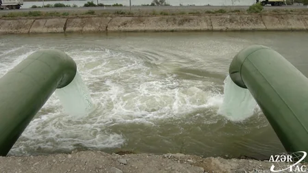 İmişlidəki göllərdən Baş Muğan kanalına su vurulmağa başlanıb