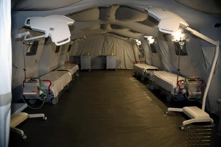 Defense Minister visited mobile field hospital in the frontline zone