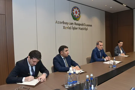 Ceyhun Bayramov Beynəlxalq Türk Akademiyasının rəhbəri ilə görüşüb