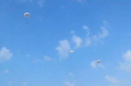Air Force units conduct parachute training