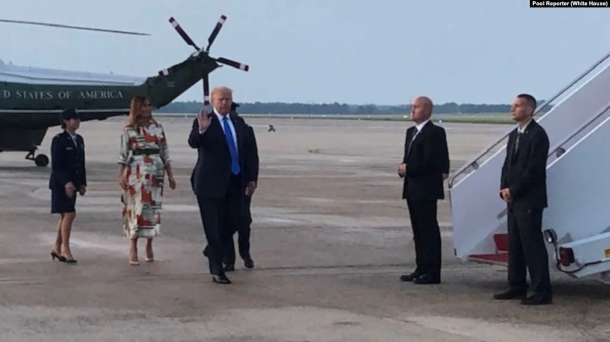 Donald Trump arrives in UK