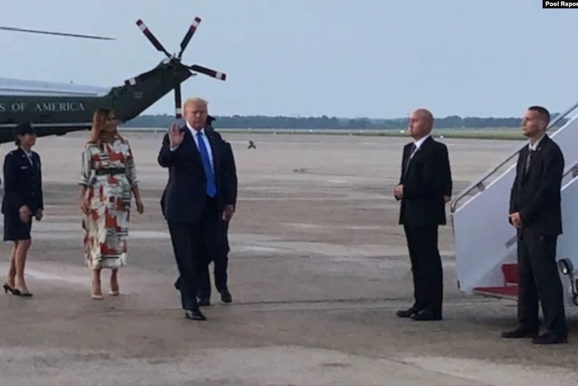 Donald Trump arrives in UK