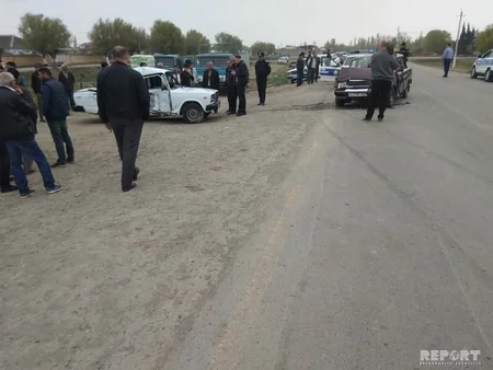 Neftçalada yol qəzası baş verib, xəsarət alanlar var - FOTO - VİDEO - YENİLƏNİB