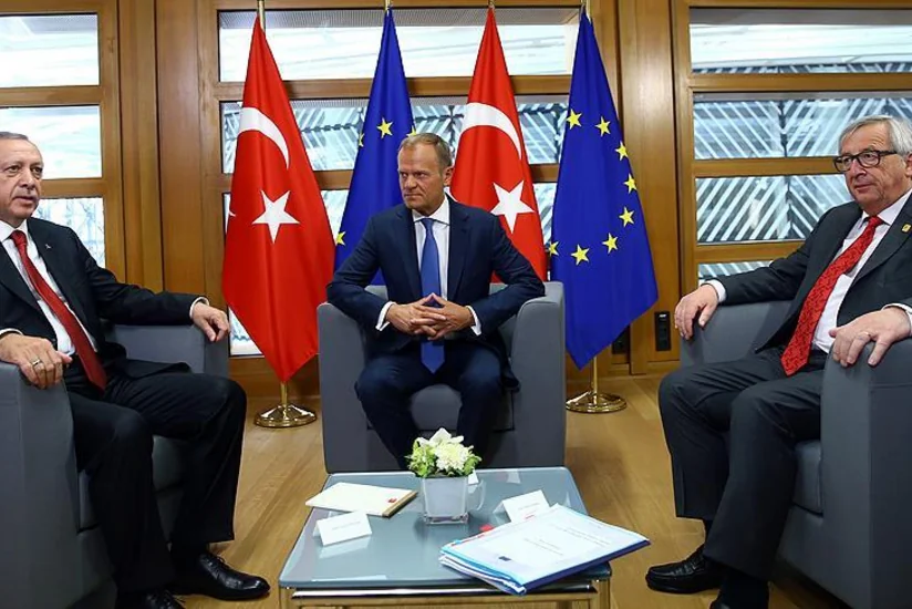 Türkiyə prezidenti Avropa İttifaqının rəhbərləri ilə görüşüb