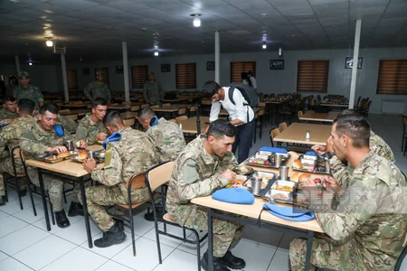 In safe hands: Azerbaijani soldiers guard the heights of Lachin