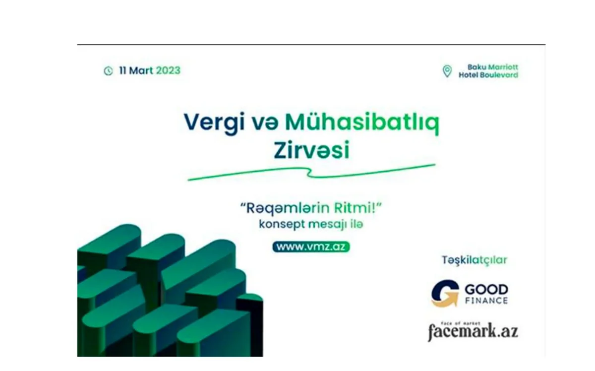 Vergi və Mühasibatlıq Zirvəsinə biletlər artıq satışdadır!