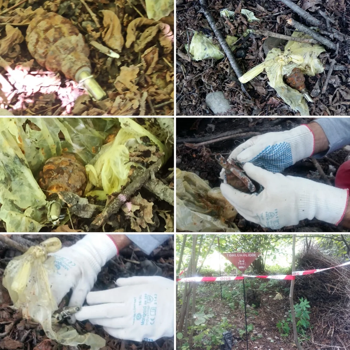 Oğuzda 3 ədəd əl qumbarası tapıldı