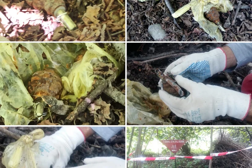 Oğuzda 3 ədəd əl qumbarası tapıldı