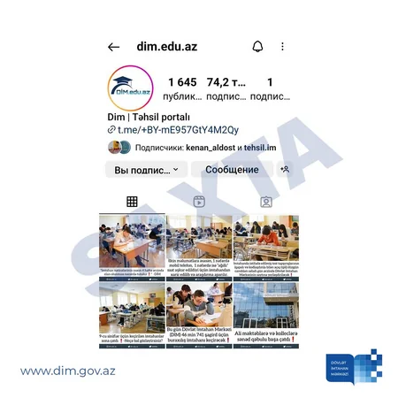 DİM qurumun adından saxta səhifə və qrup yaradanlara xəbərdarlıq edib