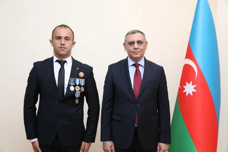 Doqquz Vətən müharibəsi iştirakçısı Dövlət Xidmətində həqiqi hərbi xidmətə qəbul olunub