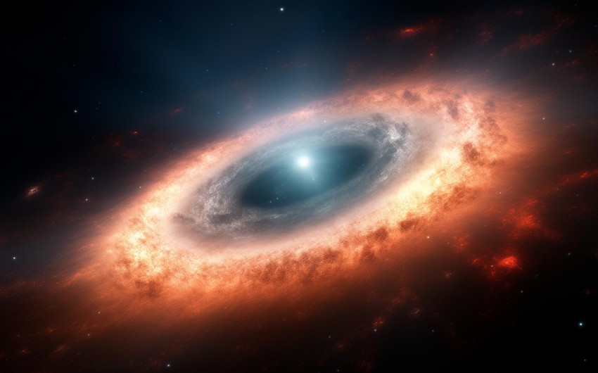 A probable Keplerian disk feeding an optically revealed massive young star