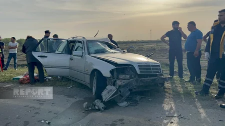 Kürdəmirdə zəncirvari yol qəzası olub, ölən və yaralananlar var