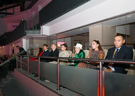 President Ilham Aliyev and first lady Mehriban Aliyeva attend opening of Rhythmic Gymnastics World Championships