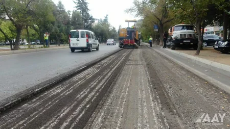 Bakının Əhməd Rəcəbli küçəsinin bir hissəsi təmir olunur