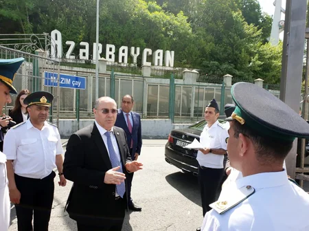DGK sədri Mazımçay gömrük postunda mövcud vəziyyətlə tanış olub