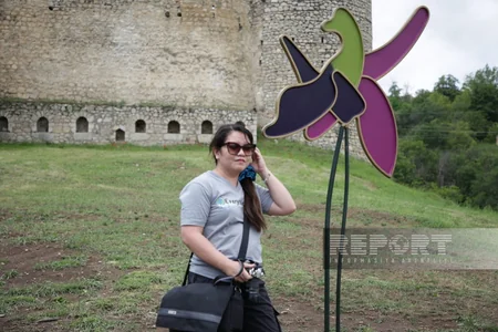 International travelers visit Shusha