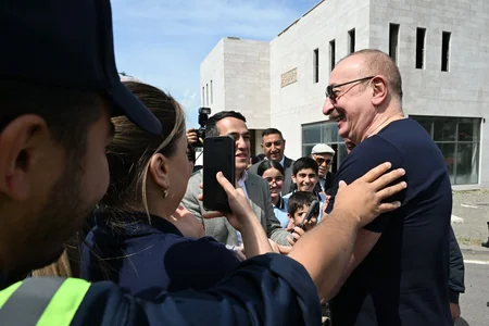 President Ilham Aliyev meets with residents in Lachin