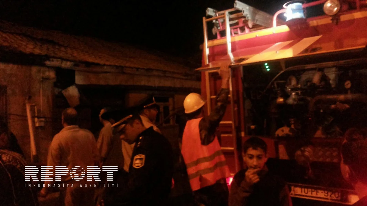 ​Quba şəhərində bir neçə ev yanıb - VİDEO