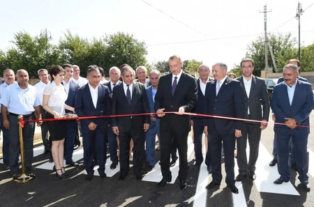 Azərbaycan Prezidenti Cəlilabadda avtomobil yolunun açılışında iştirak edib