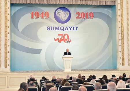 Prezident Sumqayıtın 70 illiyinə həsr olunan tədbirdə iştirak edib - YENİLƏNİB-2