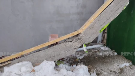 Güclü qar Şamaxıda bir ailəni evsiz qoyub