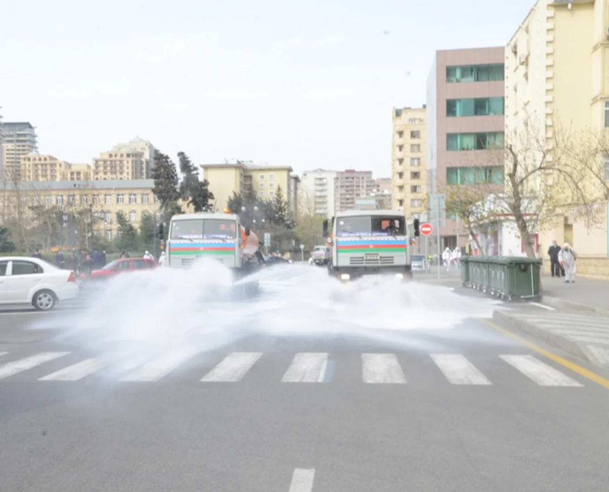 Bakının küçələri növbəti dəfə dezinfeksiya edilir