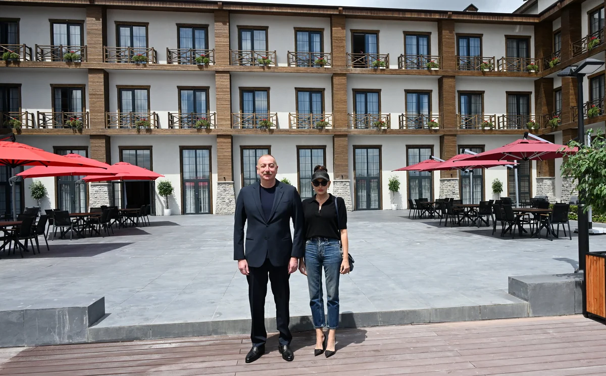 President and First Lady participate in opening of Aghali hotel in Zangilan district