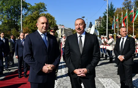 Sofiyada Prezident İlham Əliyevin rəsmi qarşılanma mərasimi olub