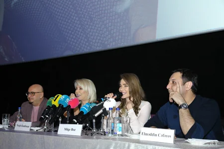 CinemaPlusda “Çat Kapı Aşk” filmi ilə bağlı mətbuat konfransı keçirilib