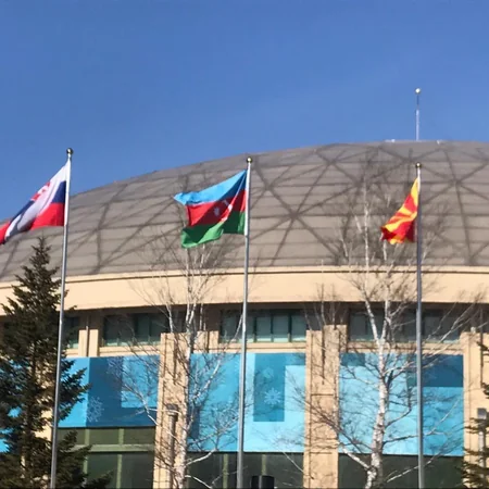 Cənubi Koreyadakı Olimpiya Kəndində Azərbaycan bayrağı qaldırılıb