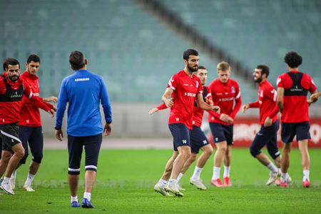 Azərbaycan millisi Portuqaliya ilə oyun öncəsi son məşqinə çıxıb
