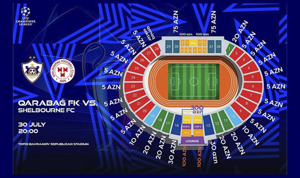 UEFA Çempionlar Liqası: “Qarabağ” - “Şelburn” oyununun biletləri satışa çıxarılır