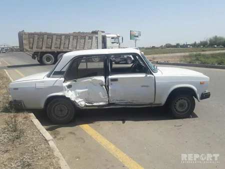 Biləsuvarda qəza olub, iki nəfər xəsarət alıb