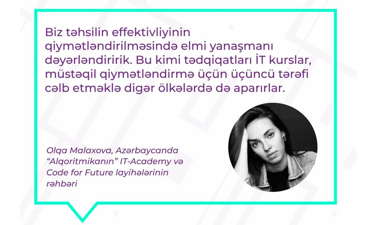 “Alqoritmika” məzunlarının 40 %-i yarım il ərzində özünə iş tapıb