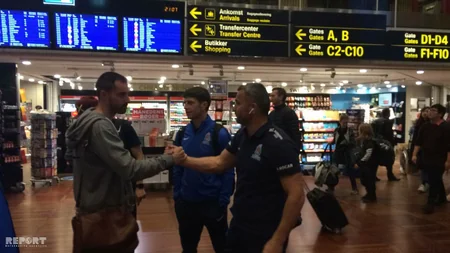 UEFA Millətlər Liqasında Farer adaları ilə səfər oyununa yollanan Azərbaycan yığması Kopenhagenə çatıb - FOTO